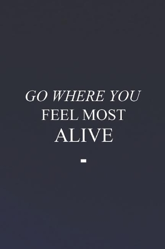 Go Where You Feel Most Alive: Daily Success, Motivation and Everyday Inspiration For Your Best Year Ever, 365 days to more Happiness Motivational Year Long Journal / Daily Notebo