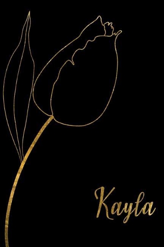 Kayla: Personalized Writing Journal for Women - Elegant Black and Gold