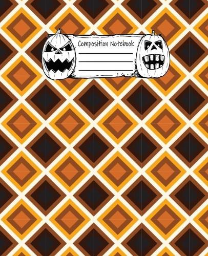 Abstract Halloween Pattern Volume 21 College Ruled Journal: 110 Blank Lined Wide Ruled (7.5 x 9.25) Pages to Jot Down Your Thoughts
