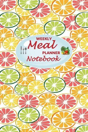 Weekly Meal Planner Notebook: 52 Weeks of Food Menu Planning with Grocery Shopping List, Recipe pages Size 6x9 in - Lemon Print