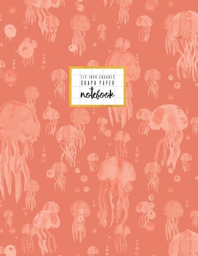 1/2 Inch Squares Graph Paper Notebook: Dusty Coral Nautical Journal to Write In, College Ruled, Math Notebook, Soft Cover, 8.5 X 11, Large, Basic,10 Pages.
