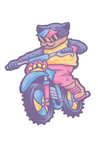 Motocross Cat Notebook: Graph Paper Journal 6x9 - 120 Pages