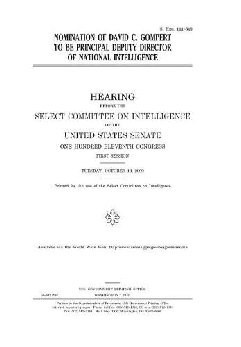 Nomination of David C. Gompert to Be Principal Deputy Director of National Intelligence