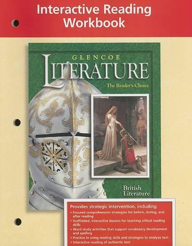 Glencoe Literature Interactive Reading Workbook, British Literature,Grade 12