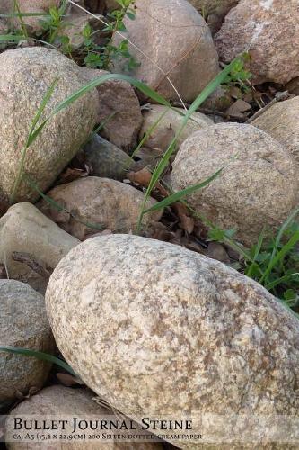 Bullet Journal Steine ca. A5 (15,2 x 22,9cm) 200 Seiten dotted cream paper: Softcover-Notizbuch mit Punktraster, Seitenzahlen - cremefarbenes Papier