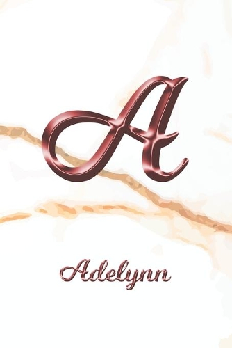 Adelynn: Sketchbook - Blank Imaginative Sketch Book Paper - Letter A Rose Gold White Marble Pink Effect Cover - Teach & Practice Drawing for Experienced & As