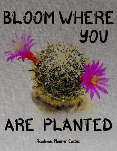 Bloom Where You Are Planted Academic Planner Cactus