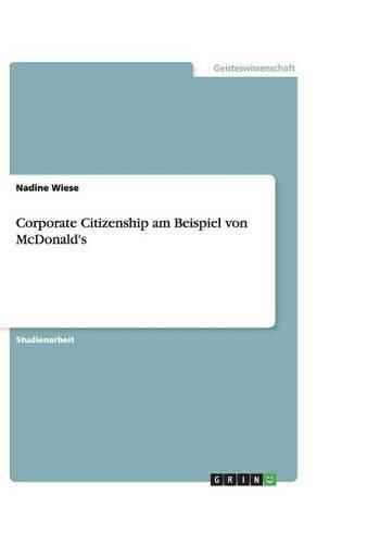 Corporate Citizenship am Beispiel von McDonald's