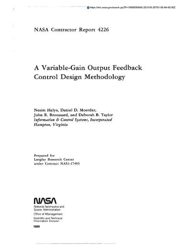 A Variable-Gain Output Feedback Control Design Methodology