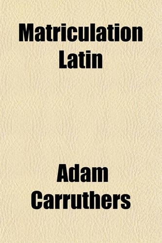 Matriculation Latin
