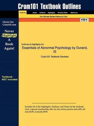Studyguide for Essentials of Abnormal Psychology by Barlow, Durand &, ISBN 9780534605759
