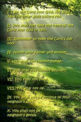 Religious Journal Ten Commandments Modern Wording