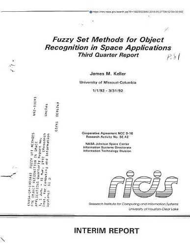 Fuzzy Set Methods for Object Recognition in Space Applications