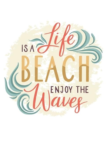 Life Is A Beach Enjoy The Waves Notebook Gift: Motivational Positive Inspirational Quote Achieve Your Goals Wide Ruled College Lined Composition Notebook Diary For Kids Teens Adults