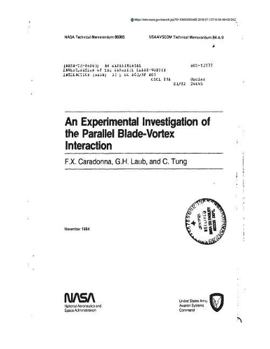 An Experimental Investigation of the Parallel Blade-Vortex Interaction