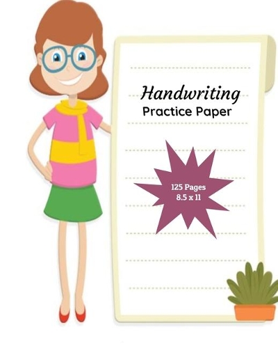 Handwriting Practice Paper Journal Notebook Dotted Lined Sheets Kids