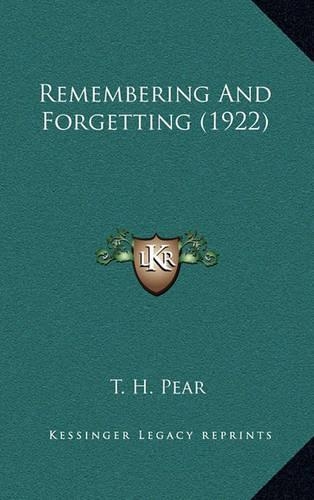 Remembering and Forgetting (1922)