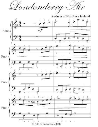 Londonderry Air Easy Piano Sheet Music