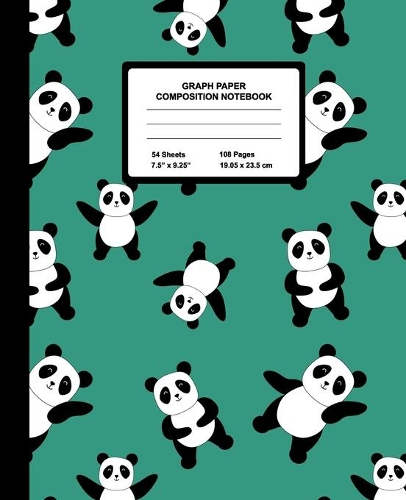 Graph Paper Composition Notebook: Quad Ruled 4 Squares Per Inch Sheets, Math and Science Grid Note Book for Elementary Students, Playing Panda