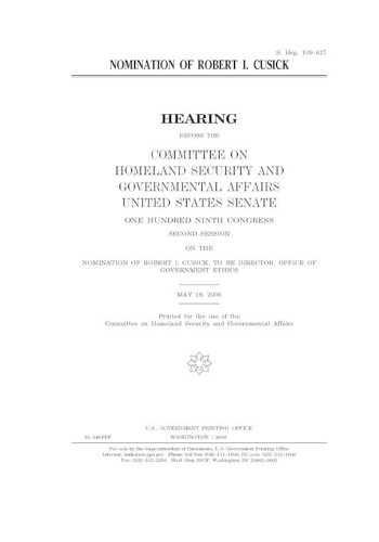 Nomination of Robert I. Cusick