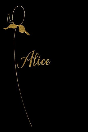 Alice: Personalized Writing Journal for Women - Elegant Black and Gold