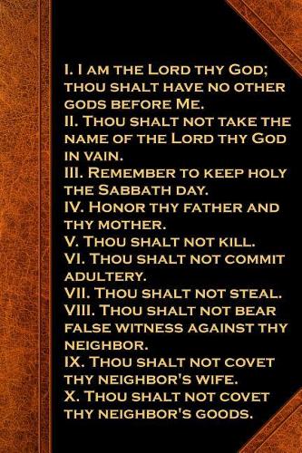 Religious Journal Ten Commandments Vintage Style Traditional: (notebook, Diary, Blank Book)