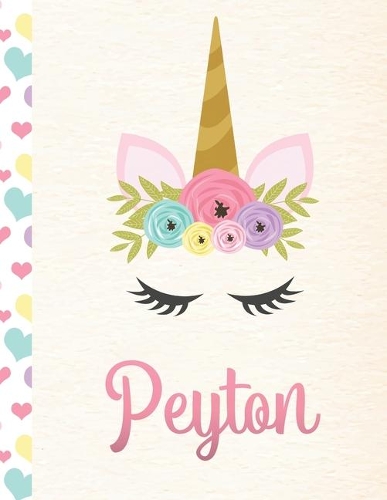 Peyton: 2020. Personalized Weekly Unicorn Planner For Girls. 8.5x11 Week Per Page 2020 Planner/Diary With Pink Name
