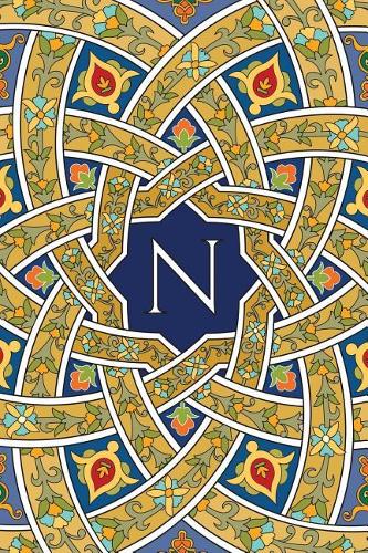 Monogram N Notebook: Blank Journal Diary Memoir Log Logue