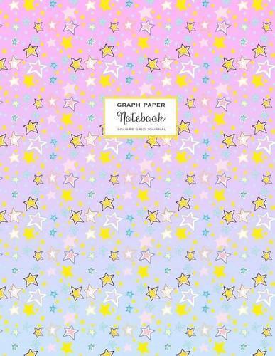Graph Paper Notebook - Square Grid Journal - Pink Starry Sky: Extra Large 8.5 X 11, 110 Pages, Soft Cover