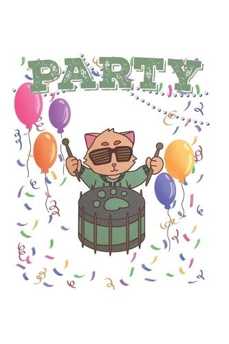 Percussion Music Cat Notebook: Graph Paper Journal 6x9 - 120 Pages