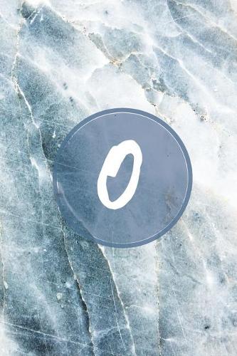 O: Monogram Initial Notebook for Women, Girls, Men, Boys and School Blue Marbler 6 x 9
