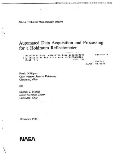 Automated Data Acquisition and Processing for a Hohlraum Reflectometer