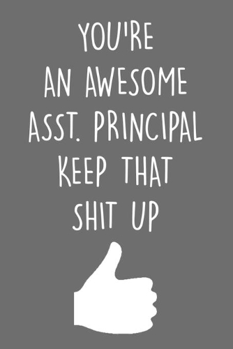 You're An Awesome Assistant Principal Keep That Shit Up: Blank Lined Notebook, Perfect For Taking Notes And Journaling, funny assistant principal gifts