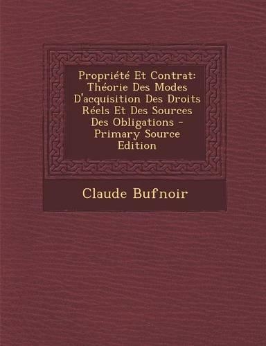 Propriete Et Contrat