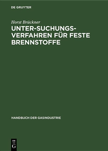 Untersuchungsverfahren Für Feste Brennstoffe