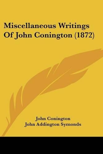 Miscellaneous Writings Of John Conington (1872)