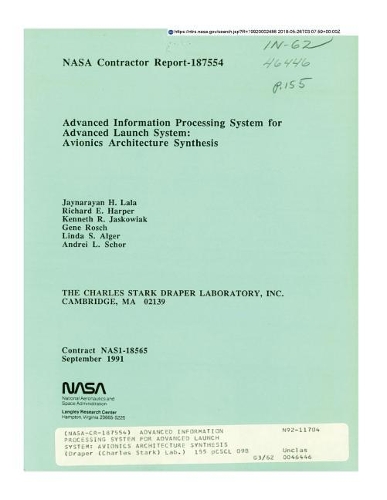 Advanced Information Processing System for Advanced Launch System: Avionics Architecture Synthesis