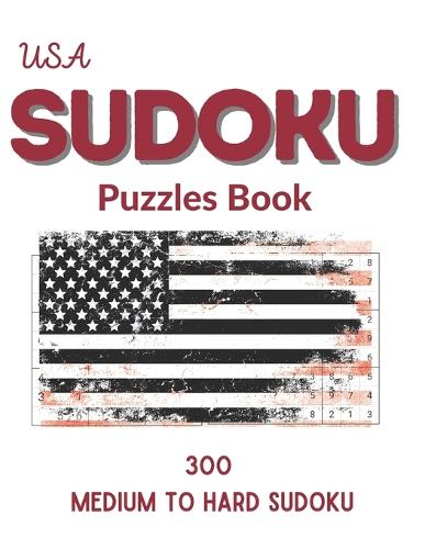 USA Sudoku Puzzles Book: 300 Medium to Hard Sudoku Puzzles book for adults and kids with Solutions Book - 5