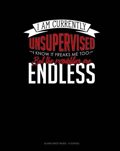I Am Currently Unsupervised I Know It Freaks Me Out Too But The Possibilities Are Endless: Blank Sheet Music - 12 Staves