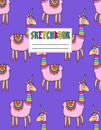 Sketchbook: Cute Unicorn Kawaii Sketch Book for Girls, Kids, Teens, Women (Perfect for Sketching, Drawing, Doodling, Journal, Note Pad, Birthday Party Favors)