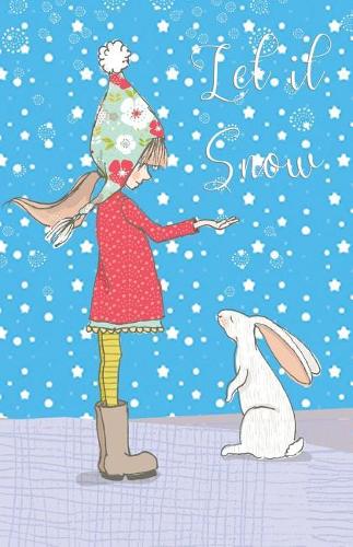 Journal Notebook Girl and Rabbit In Snow Scene: Blank Journal To Write In, Unlined For Journaling, Writing, Planning and Doodling, For Women, Men, Kids, 160 Pages, Easy To Carry Size(21 Plain Journal)