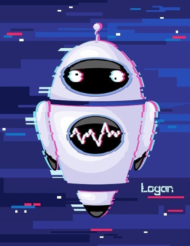 Logan: Personalized Large Print Discreet Internet Website Password Organizer, Birthday, Christmas, Friendship Gifts for Men, Teens, and Boys, 8 1/2" x 11"