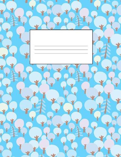 Primary Composition Book: Handwriting Notebook With Story Space - Winter Forest