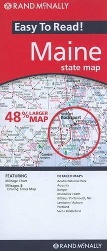 Rand McNally Maine State Map: (Rand McNally Easy to Read!)