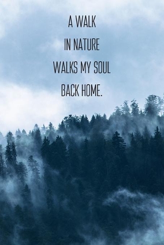 A Walk In Nature Walks My Soul Back Home.: Hiking Gift Ideas For Dad - Or For Mum - For Men & Women - Blank Lined Journal