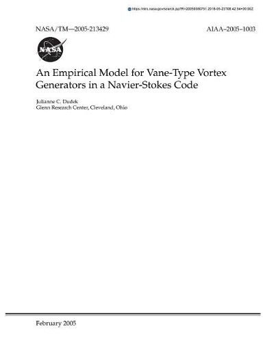 An Empirical Model for Vane-Type Vortex Generators in a Navier-Stokes Code