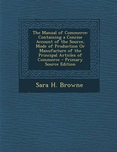 The Manual of Commerce