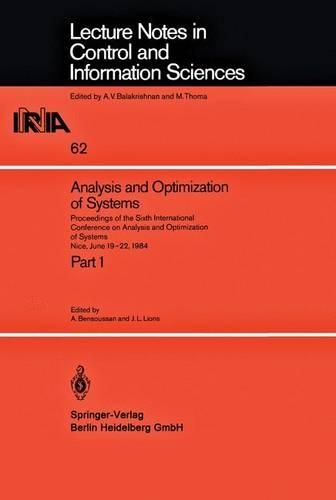 Analysis and Optimization of Systems