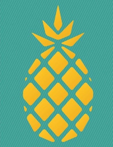 Calligraphy Paper Notebook: Pineapple