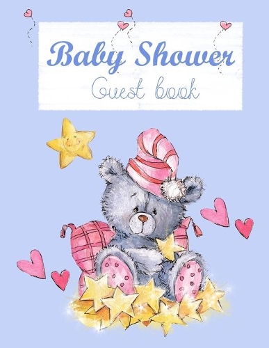 Baby shower guest book boy Vintage bear theme Keepsake for parents Guest sign - Advice for parents - Wishes for baby and Gift log